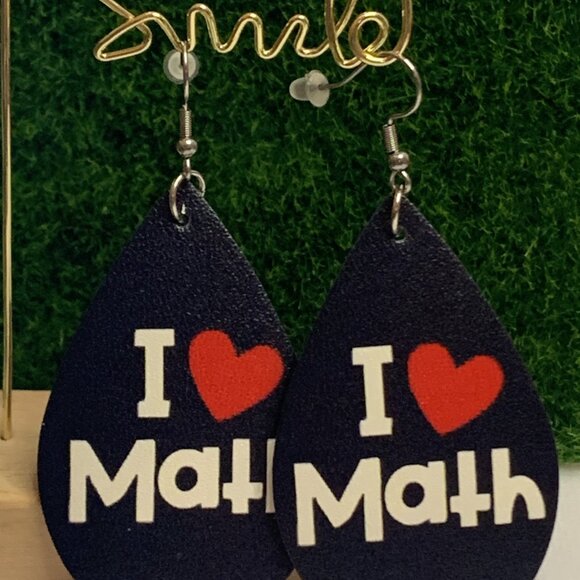 Math Earring, Math Lover, Teacher Earring, School Earring, Educator Earring - Picture 3 of 11
